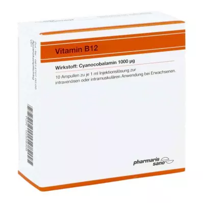 VITAMIN B12 RÖWO 1 000 μg ampuliek, 10X1 ml