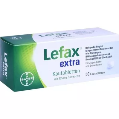 LEFAX extra žuvacie tablety, 50 ks