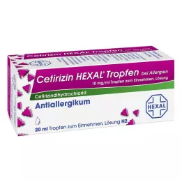 CETIRIZIN HEXAL Kvapky na alergie, 20 ml