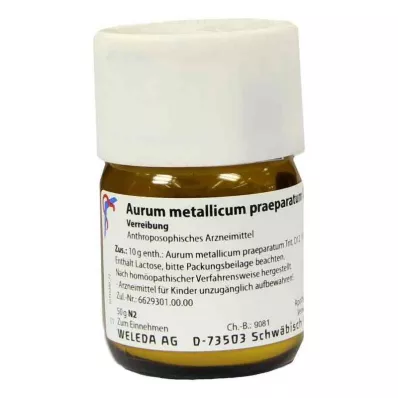 AURUM METALLICUM PRAEPARATUM D 12 Triturácia, 50 g AURUM METALLICUM PRAEPARATUM D 12 Triturácia, 50 g