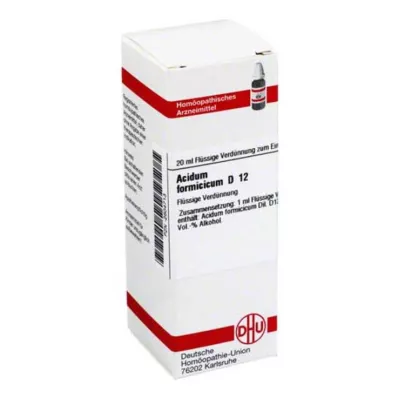 ACIDUM FORMICICUM D 12 riedenie, 20 ml
