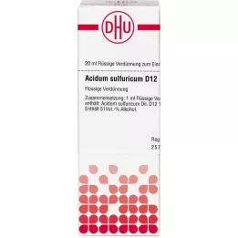 ACIDUM SULFURICUM D 12 riedenie, 20 ml