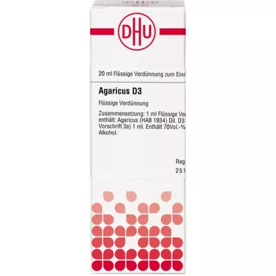 AGARICUS D 3 riedenie, 20 ml