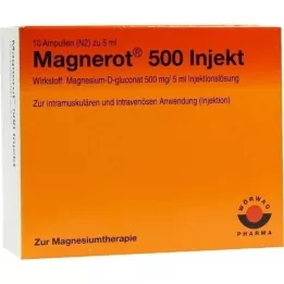 MAGNEROT 500 injekčných ampuliek, 10X5 ml