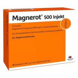 MAGNEROT 500 injekčných ampuliek, 10X5 ml