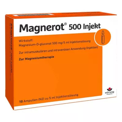 MAGNEROT 500 injekčných ampuliek, 10X5 ml MAGNEROT 500 injekčných ampuliek, 10X5 ml