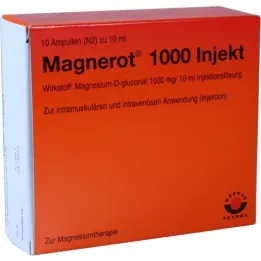 MAGNEROT 1000 injekčných ampuliek, 10X10 ml