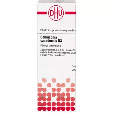 COLLINSONIA CANADENSIS D 3 riedenie, 20 ml