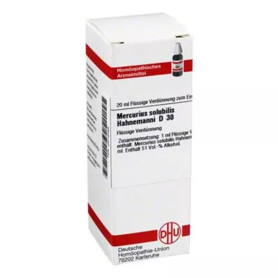 MERCURIUS SOLUBILIS Hahnemanni D 30 riedenie, 20 ml MERCURIUS SOLUBILIS Hahnemanni D 30 riedenie, 20 ml