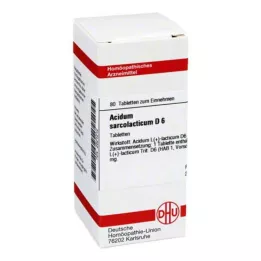 ACIDUM SARCOLACTICUM D 6 tabliet, 80 kapsúl