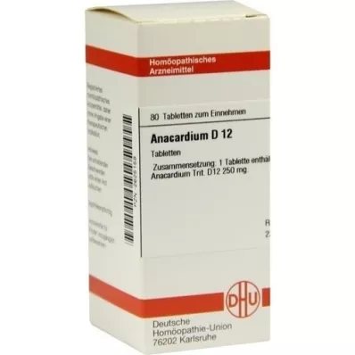 ANACARDIUM D 12 tabliet, 80 kapsúl