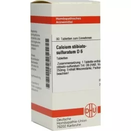 CALCIUM STIBIATO sulfuratum D 6 tabliet, 80 ks