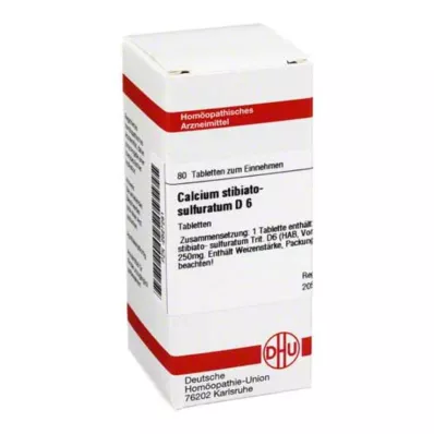 CALCIUM STIBIATO sulfuratum D 6 tabliet, 80 ks