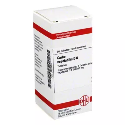 CARBO VEGETABILIS D 8 tabliet, 80 kapsúl
