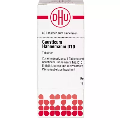 CAUSTICUM HAHNEMANNI D 10 tabliet, 80 kapsúl