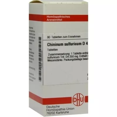 CHININUM SULFURICUM D 4 tablety, 80 kapsúl