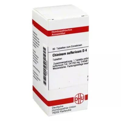 CHININUM SULFURICUM D 4 tablety, 80 kapsúl
