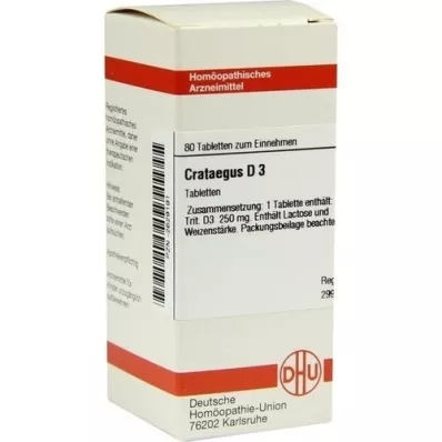 CRATAEGUS D 3 tablety, 80 kapsúl