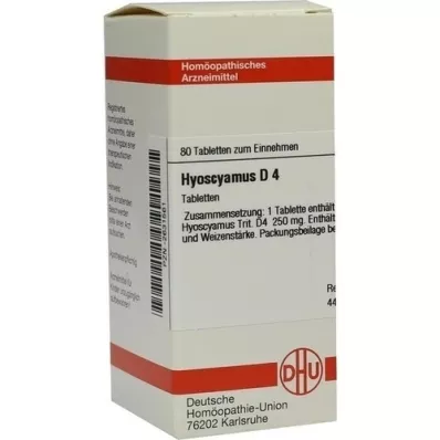 HYOSCYAMUS D 4 tablety, 80 kapsúl
