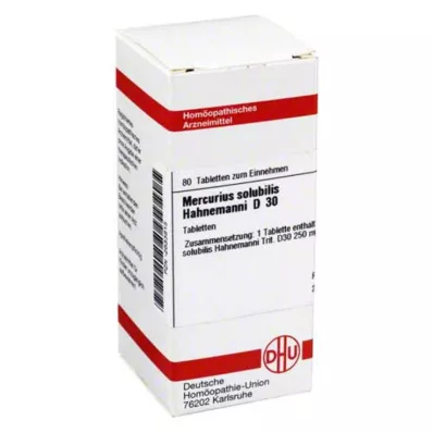MERCURIUS SOLUBILIS Hahnemanni D 30 tabliet, 80 ks MERCURIUS SOLUBILIS Hahnemanni D 30 tabliet, 80 ks