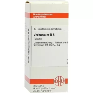 VERBASCUM D 6 tabliet, 80 kapsúl