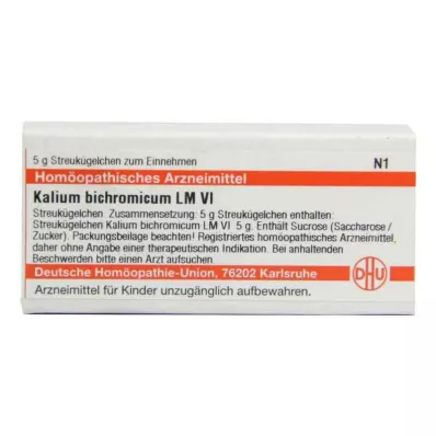 KALIUM BICHROMICUM LM VI Guľôčky, 5 g KALIUM BICHROMICUM LM VI Guľôčky, 5 g