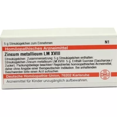 ZINCUM METALLICUM LM XVIII Guľôčky, 5 g