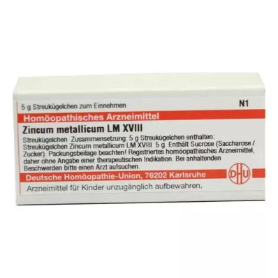 ZINCUM METALLICUM LM XVIII Guľôčky, 5 g ZINCUM METALLICUM LM XVIII Guľôčky, 5 g