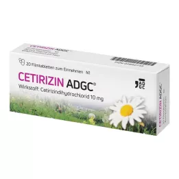 CETIRIZIN ADGC Filmom obalené tablety, 20 ks