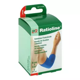 RATIOLINE akútny fixačný obväz kohézny 8 cmx4 m modrý, 1 ks