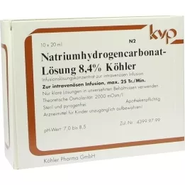 NATRIUMHYDROGENCARBONAT-Köhlerov 8,4% roztok, 10X20 ml