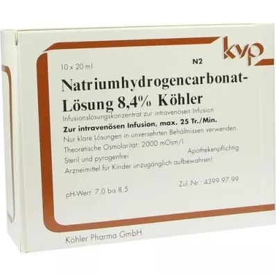 NATRIUMHYDROGENCARBONAT-Köhlerov 8,4% roztok, 10X20 ml