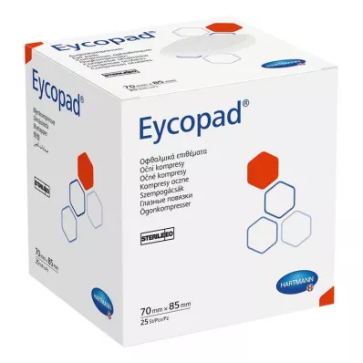 EYCOPAD Obklady na oči 70x85 mm sterilné, 25 ks