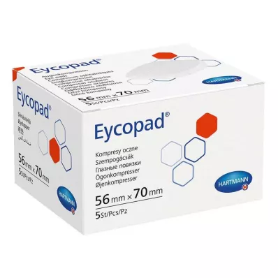 EYCOPAD Obklady na oči 56x70 mm nesterilné, 5 ks