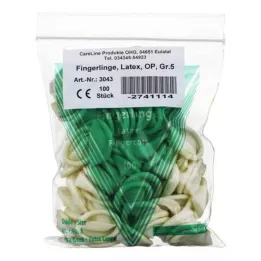 FINGERLING Latex OP Veľkosť 5, 100 ks