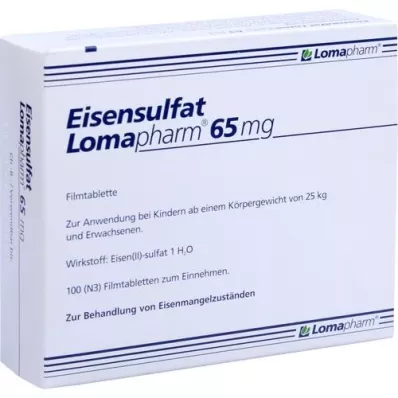 EISENSULFAT Lomapharm 65 mg obalené tablety, 100 ks