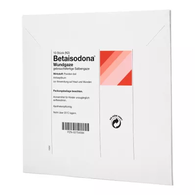 BETAISODONA Gáza na rany 10x10 cm, 10 ks BETAISODONA Gáza na rany 10x10 cm, 10 ks