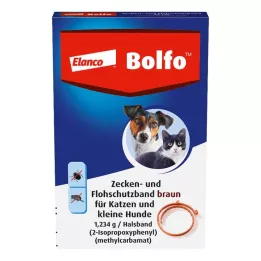BOLFO Ochranný pás proti blchám hnedý pre malé psy/mačky, 1 ks