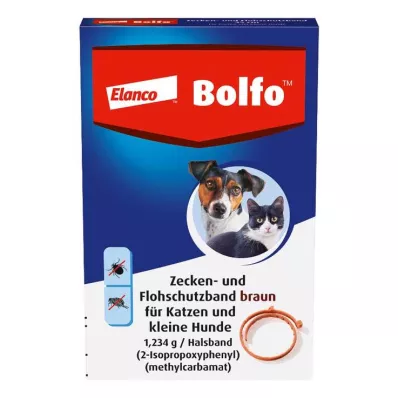 BOLFO Ochranný pás proti blchám hnedý pre malé psy/mačky, 1 ks
