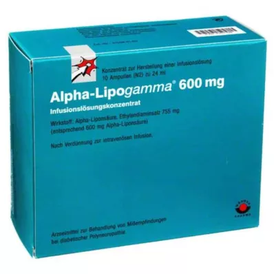 ALPHA-LIPOGAMMA 600 mg koncentrát infúzneho roztoku, 10X24 ml ALPHA-LIPOGAMMA 600 mg koncentrát infúzneho roztoku, 10X24 ml