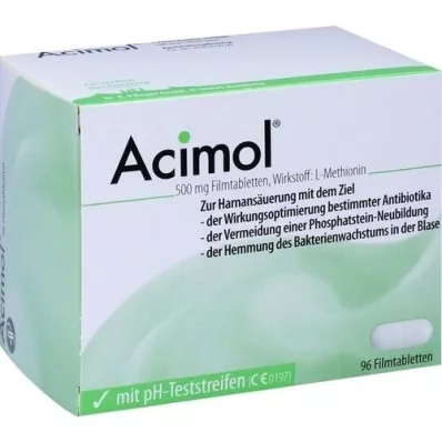 ACIMOL s pH testovacími prúžkami filmom obalené tablety, 96 ks