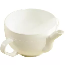 KRANKENTASSE Plastový š. 2 rukoväte biely, 1 ks