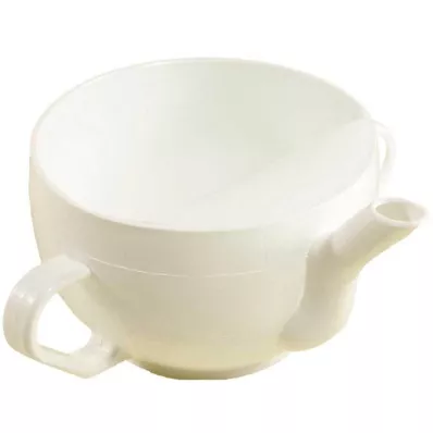 KRANKENTASSE Plastový š. 2 rukoväte biely, 1 ks