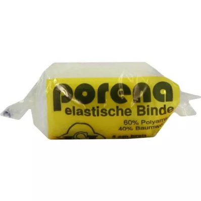 PORENA Elastický gázový obväz 4 cm biely s celofánom, 1 ks