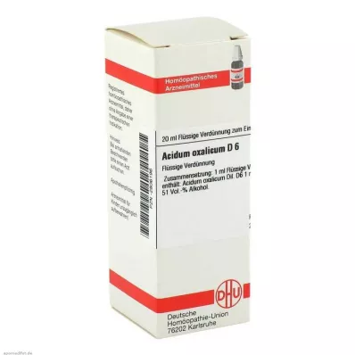 ACIDUM OXALICUM D 6 riedenie, 20 ml