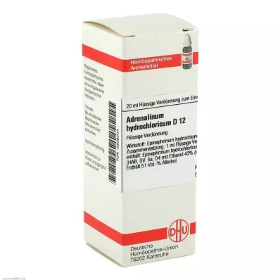 ADRENALINUM HYDROCHLORICUM D 12 riedenie, 20 ml ADRENALINUM HYDROCHLORICUM D 12 riedenie, 20 ml