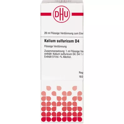 KALIUM SULFURICUM D 4 riedenie, 20 ml