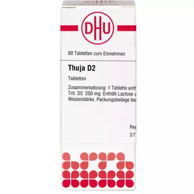 THUJA D 2 tablety, 80 kapsúl