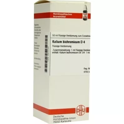 KALIUM BICHROMICUM D 4 riedenie, 50 ml