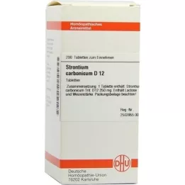 STRONTIUM CARBONICUM D 12 tabliet, 200 kapsúl